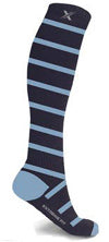 Black with Blue Stripes compression socks