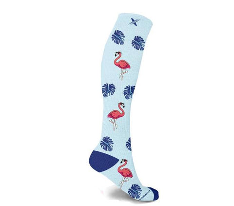 Tropical Flamingos compression socks