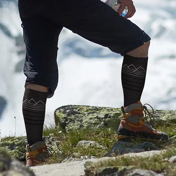 HappyWool Merino wool-blend compression boot socks - Charcoal