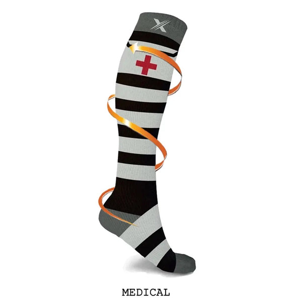 Healthcare themed compression socks