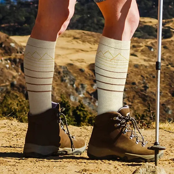 HappyWool Merino wool-blend compression boot socks - Sand